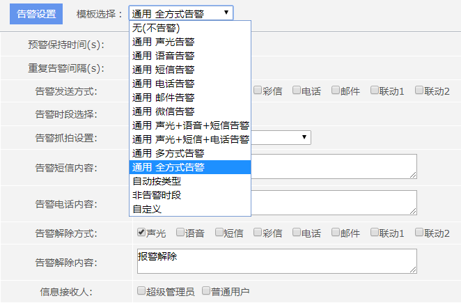 動(dòng)環(huán)監控系統告警設置