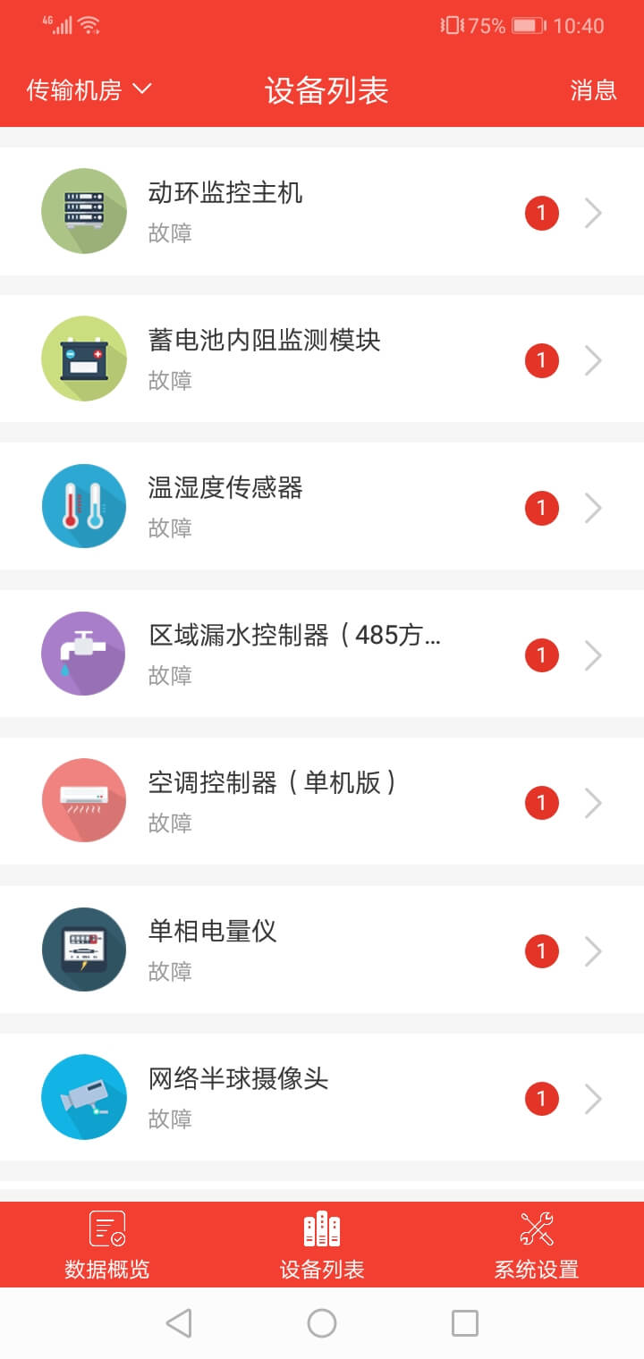 機房監控app功能列表