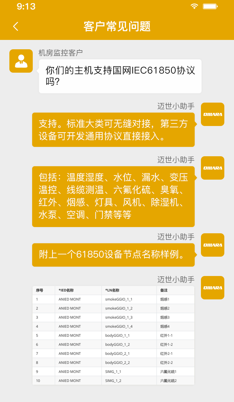 邁世監控主機支持61850協(xié)議嗎